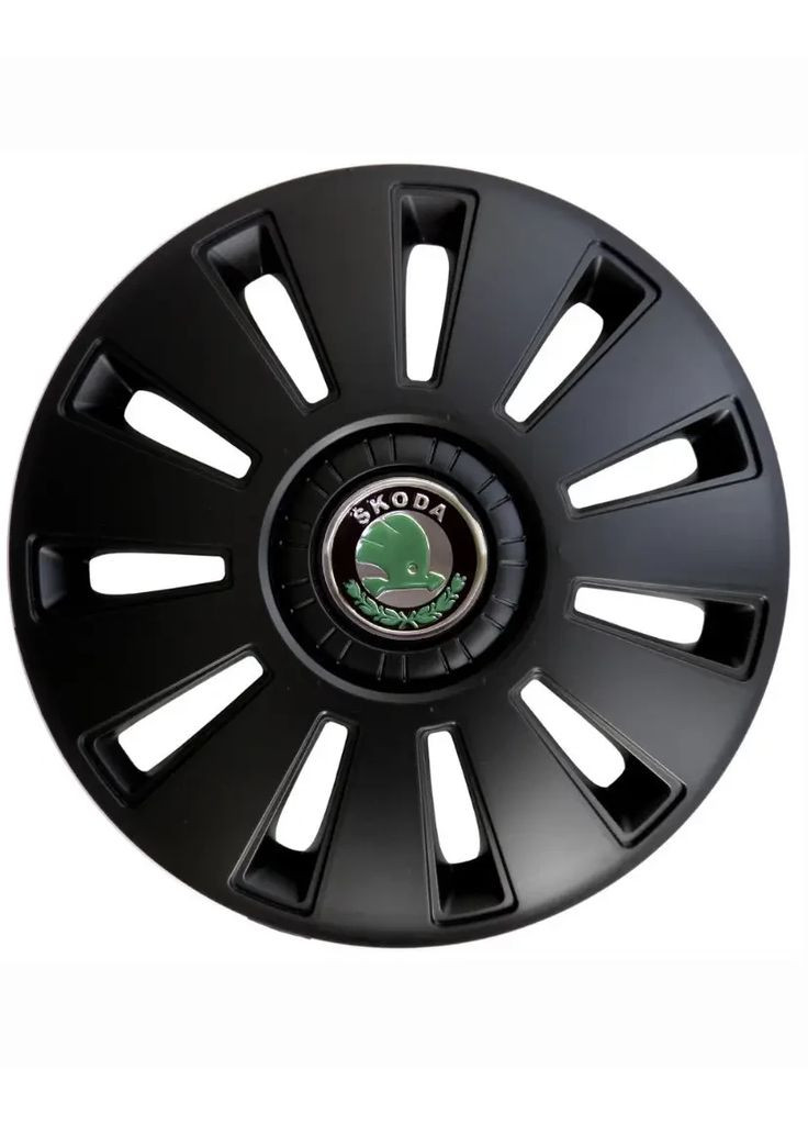 Ковпак колісний REX Skoda R15 чорний 4 шт. Kenguru (369157055)