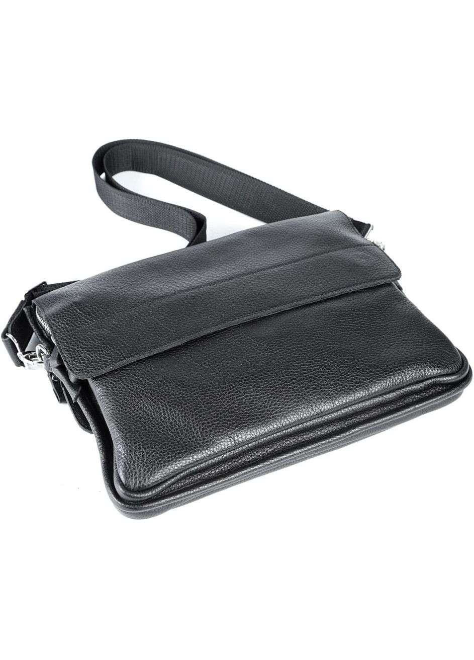 Сумка мужская через плечо кожаная 00997 Черный Shvigel (302008568)