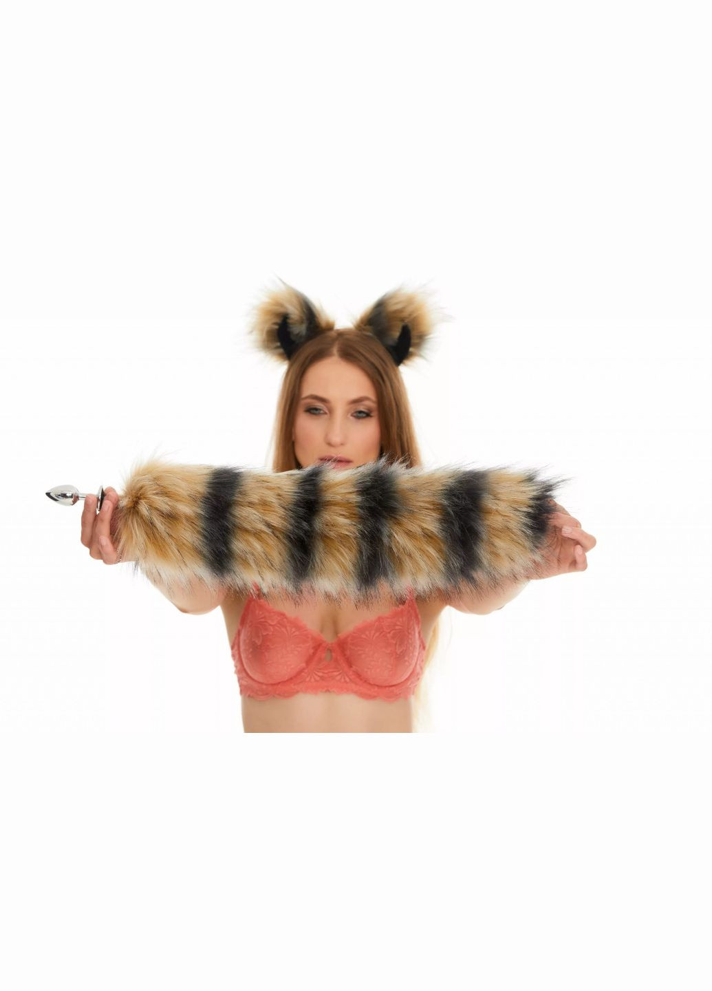 Анальний хутряний хвіст єнота без пробки,, 50 см. OKOVA (315148938)