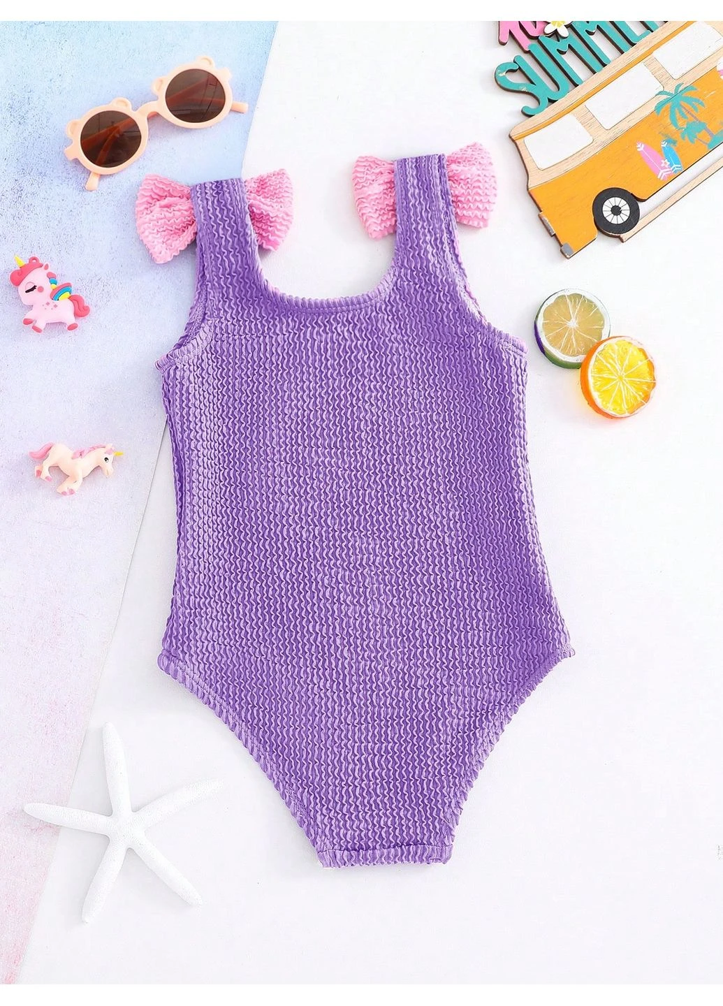 Фіолетовий літній купальник SHEIN