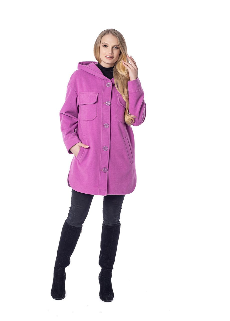 Фуксинова (колору Фукія) демісезонна класична куртка півпальта куртка з капюшоном Liardi