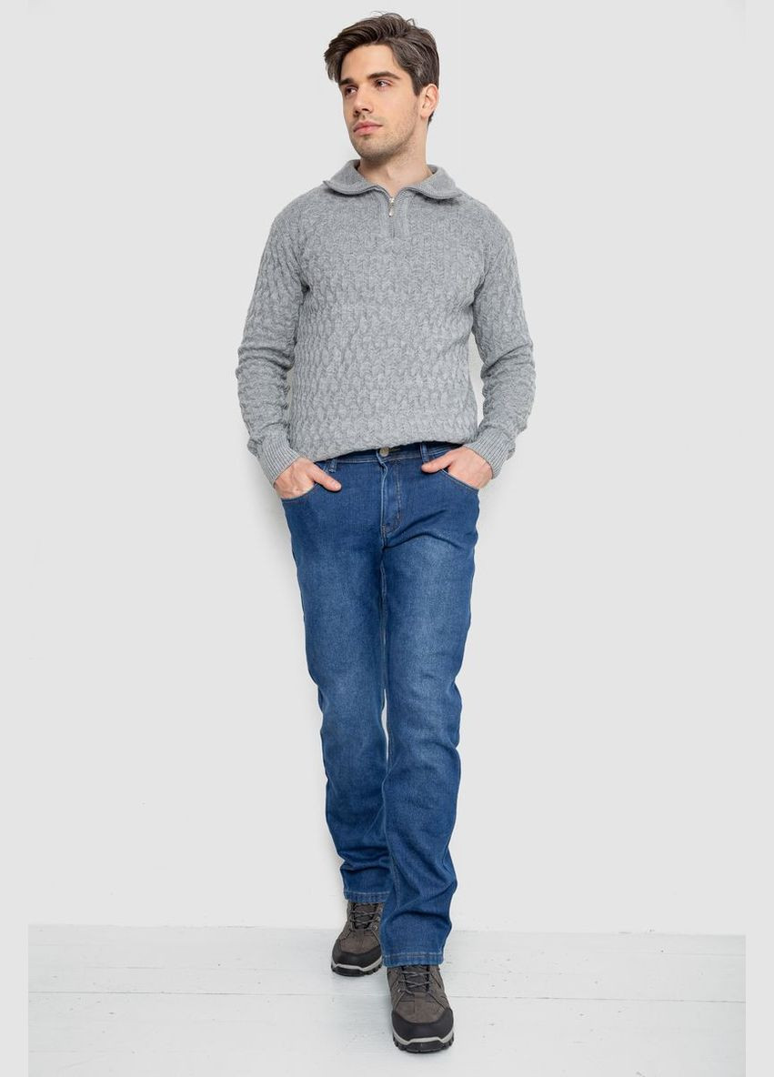 Синие демисезонные джинсы мужские на флисе 254R2401 Ager