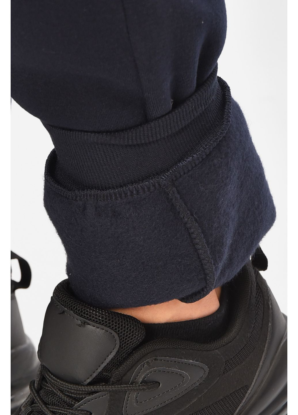 Темно-синие спортивные демисезонные прямые брюки Let's Shop