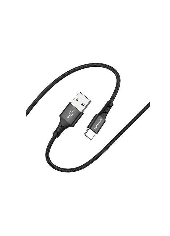 Кабель TX16 USB – Type-C (3A/1м)- черный Tornado (367602616)