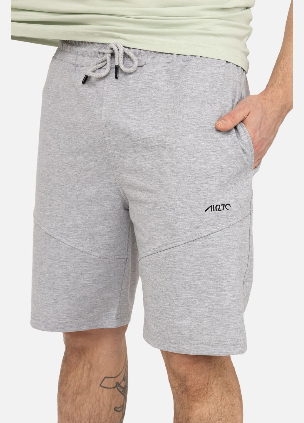 Шорти спортивні чоловічі колір світло-сірий ЦБ-00269868 Yuki (318555628)