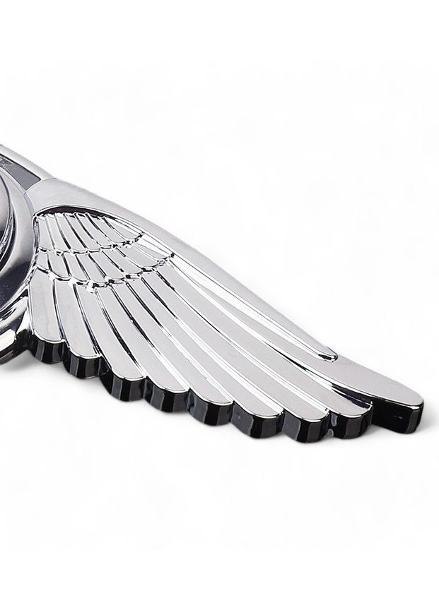 Емблема приціл орлині крила (металева LUXE версія) Хром 150г (на скотчі) Mitsubishi (369611545)