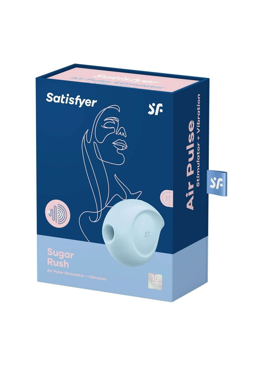 Вакуумний кліторальний стимулятор 2 у 1 Sugar Rush блакитний Satisfyer (347287010)