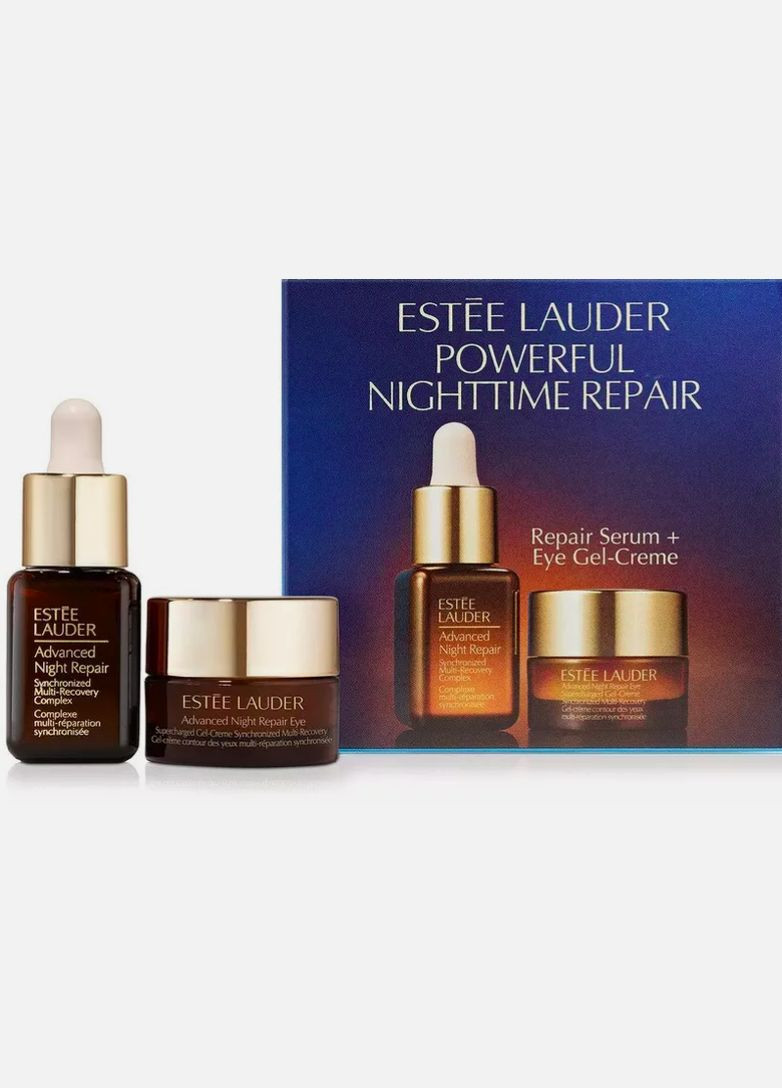 Набор 2 PC. Powerful Nighttime Repair Mini Set сыворотка+крем Estee Lauder (338379102)