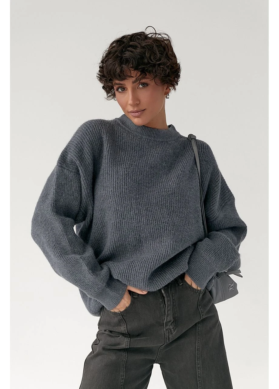 В'язана тепла однотонна кофта цвет, ONE SIZE (є розміри) No Brand (386407877)