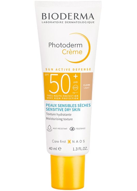 Солнцезащитный крем для чувствительной сухой кожи Photoderm Cream SPF50+ Sensitive Dry Skin Light 40ml. Bioderma (368636522)