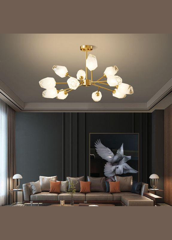 Люстра стельова на 12 лампочок 26601 Золото 35-45х110х110 см. Sunnysky (364493827)