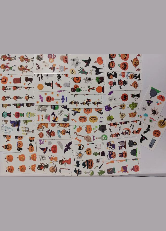 Татуировки на Хэллоуин 30 штук 10 на 6 см разноцветный Jannet Тату (305612152)