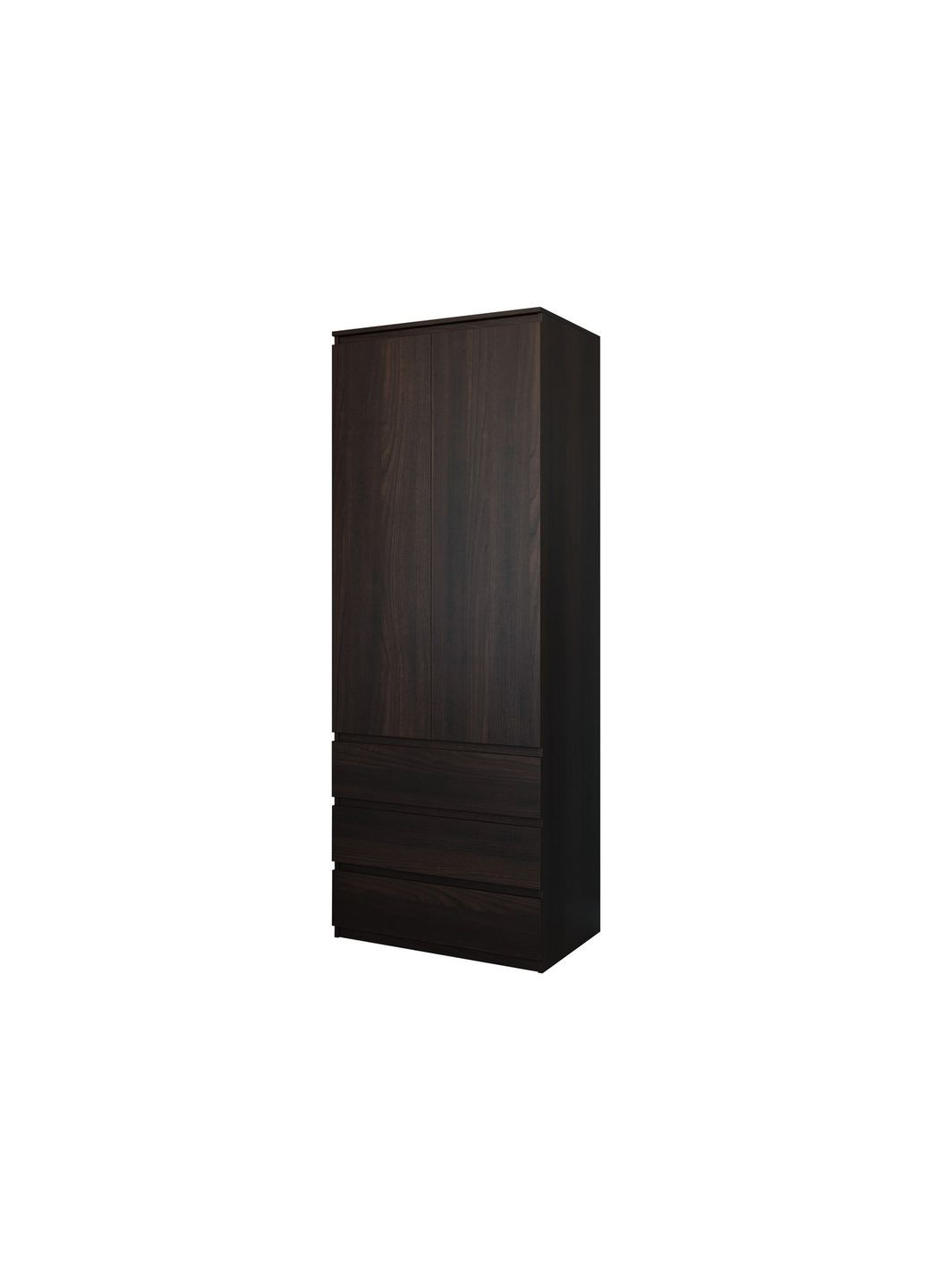 Шафа розпашна з полицями для одягу T-210 від Венге темний MORELI (335423229)