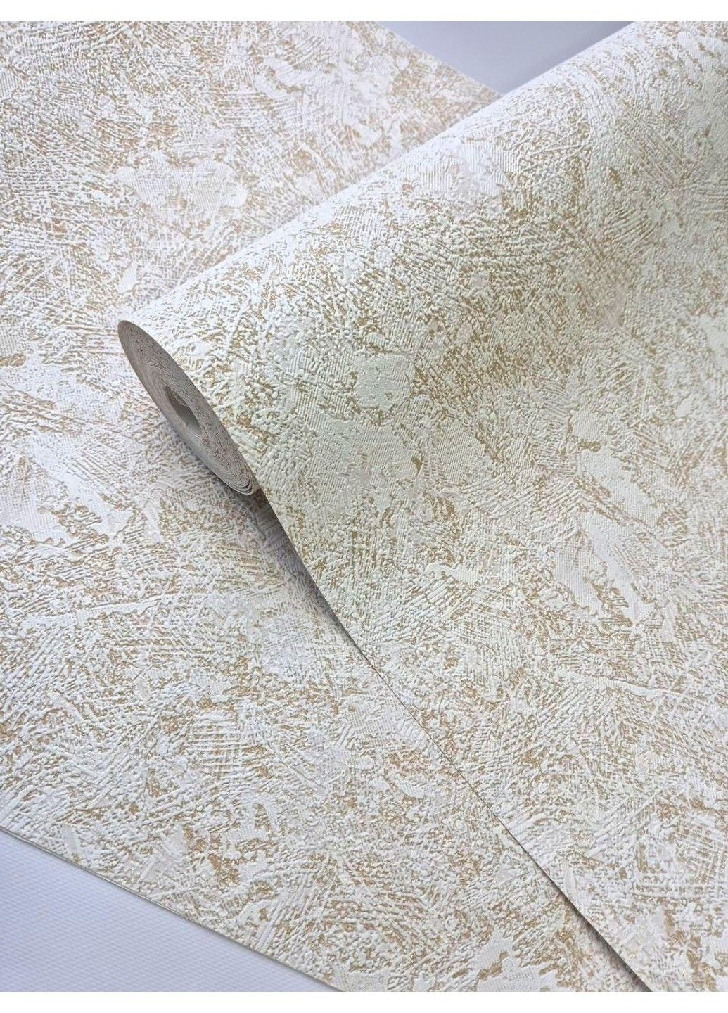 Шпалери вінілові паперові 10×0.53 м Слов'янські 5778-05, бежеві під штукатурку в спальню, кухню, зал, коридор, вітальню, кімнату Слов'янські шпалери (340275292)