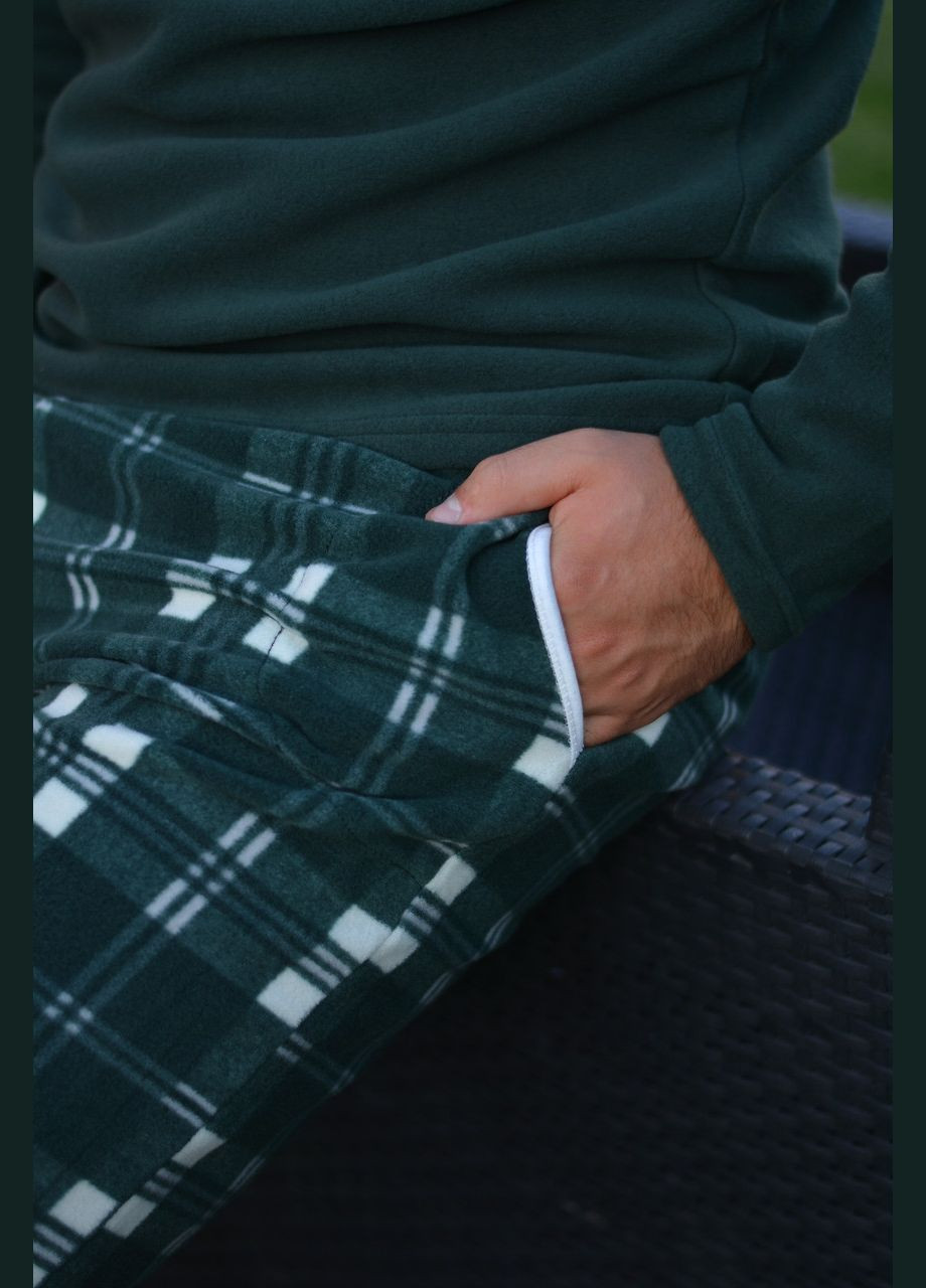 Флисовая теплая мужская пижама / домашний костюм. (зеленый) Pijamoni (307497337)