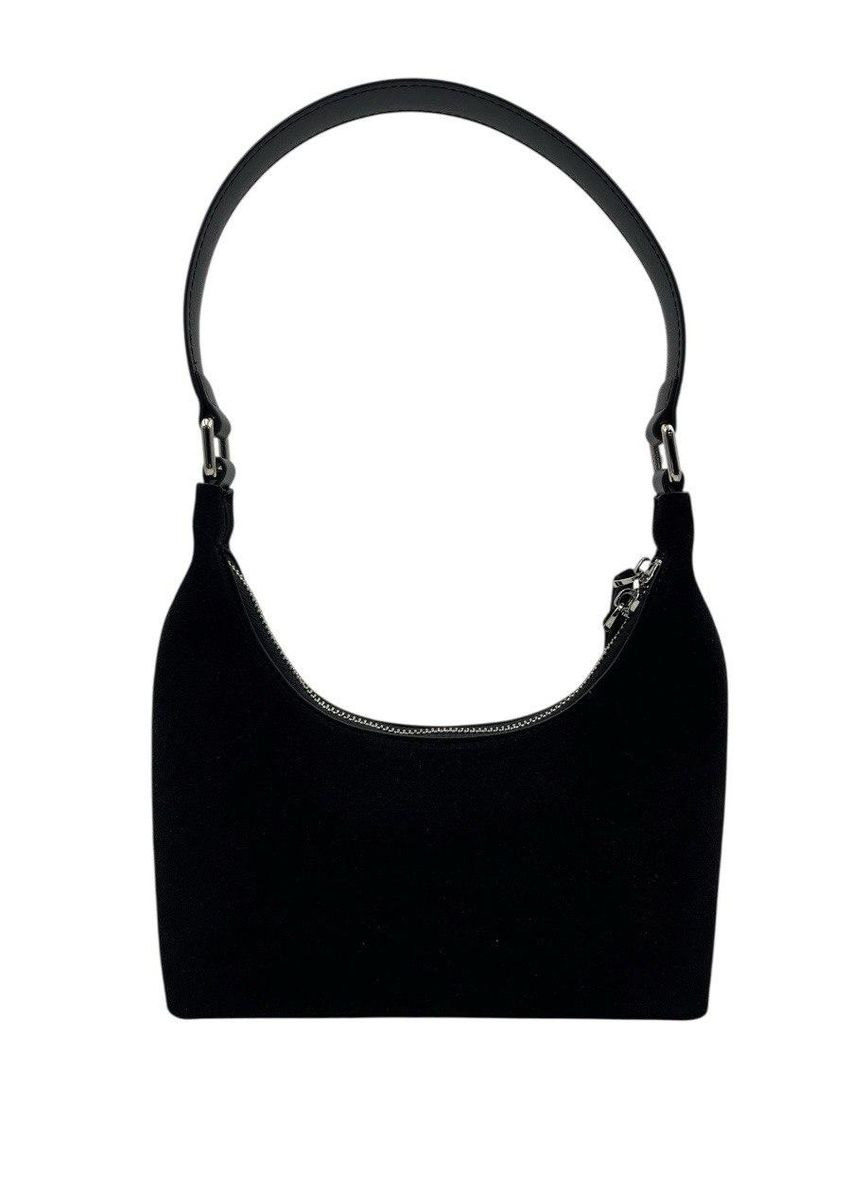 Сумка женская натуральная черная замша маленькая на плечо No Brand (368801417)