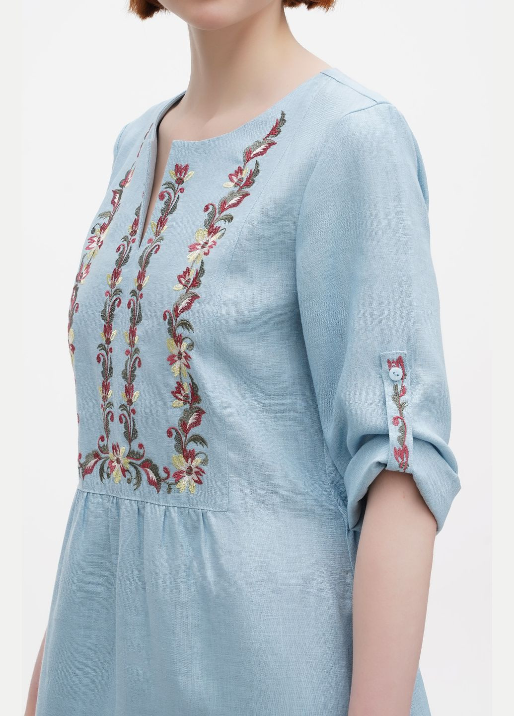 Голубое платье млада, оранжевый, р.48, код 0302/48/200 ГАЛЕРЕЯ ЛЬОНУ