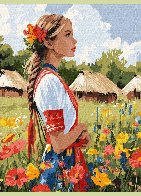 Картина за номерами Гарна українка ©art_selena_ua 30x40 KHO8485 Ідейка (317044414)