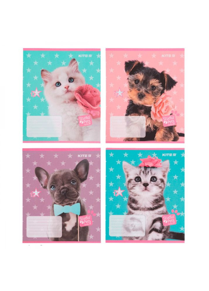 Тетрадь 12_л. линия лак / Studio Pets Kite (345708073)
