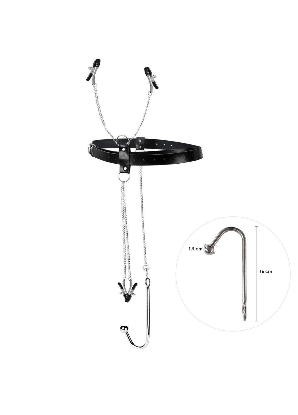 Бондажный набор с металлическим анальным крюком №1 Blanca Bondage set with anal hook №1 Art of Sex (297587376)