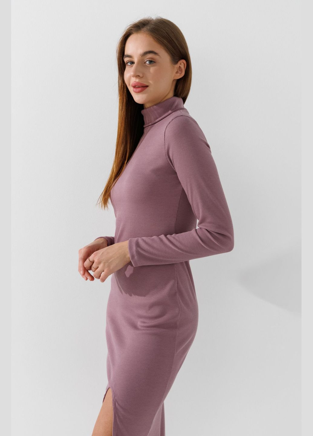 Пудровое повседневный платье однотонное женское 864 пудровый (2000990748553d) shop (2000990748553) No Brand однотонное