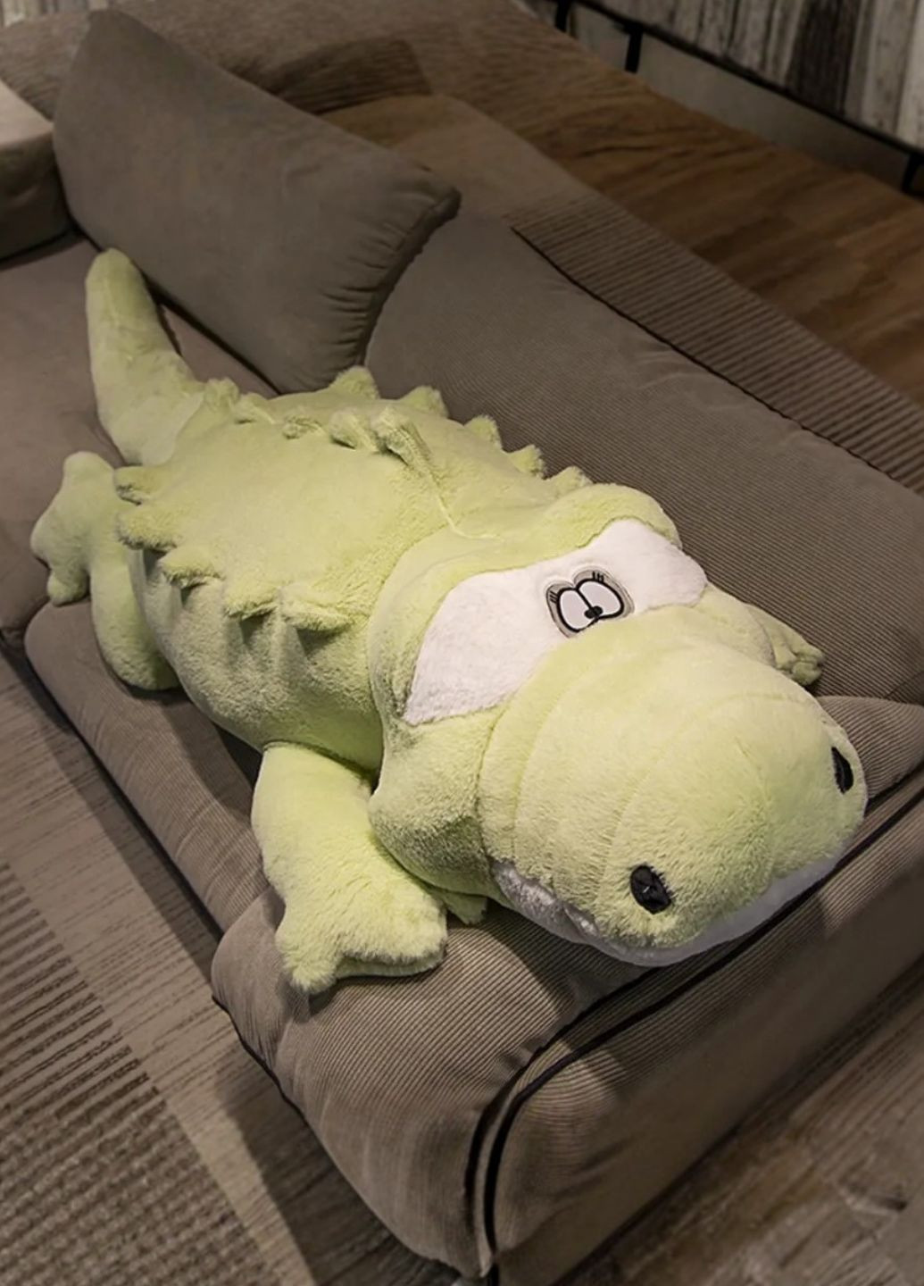 Велика м'яка іграшка крокодил зелений 150 см для дітей та дорослих My Kigu (370434270)