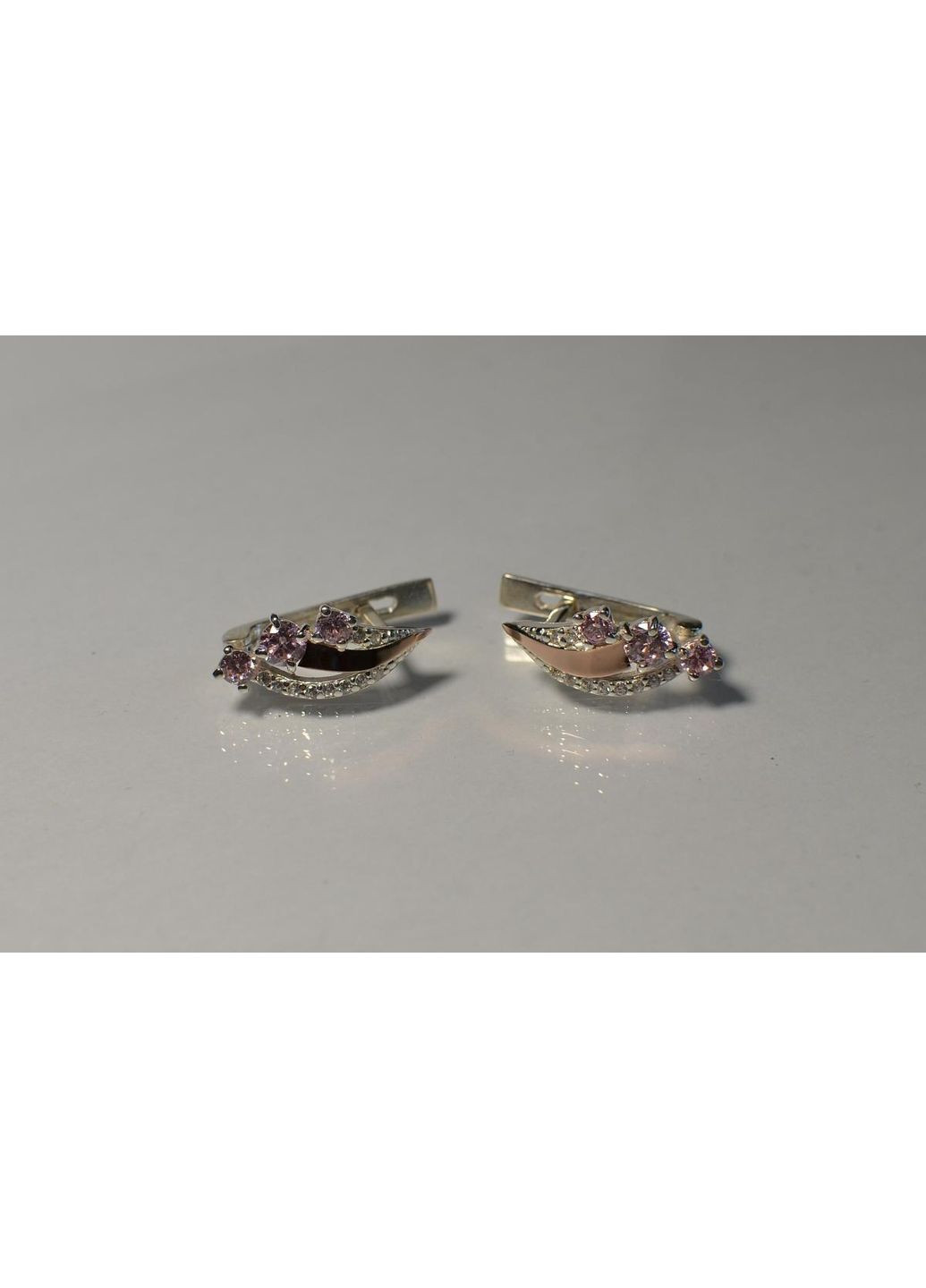 Серьги из серебра с золотом Silver Style (366814007)