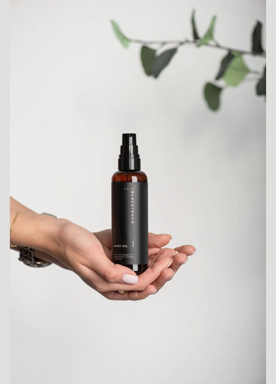 Комплект Дерев'яний шкребок для тіла Body Gamer Dark + Антицелюллітна олія, 100 мл BlackTouch (293247313)