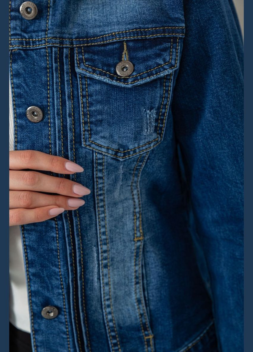 Синя демісезонна джинсовая куртка женская Ager 129RL004