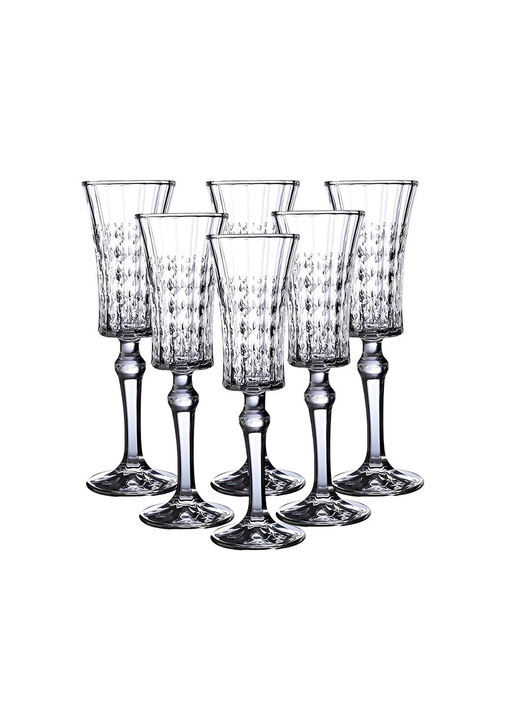 Набір келихів для шампанського під кришталь 6 штук 150 мл TS Kitchen (328603447)