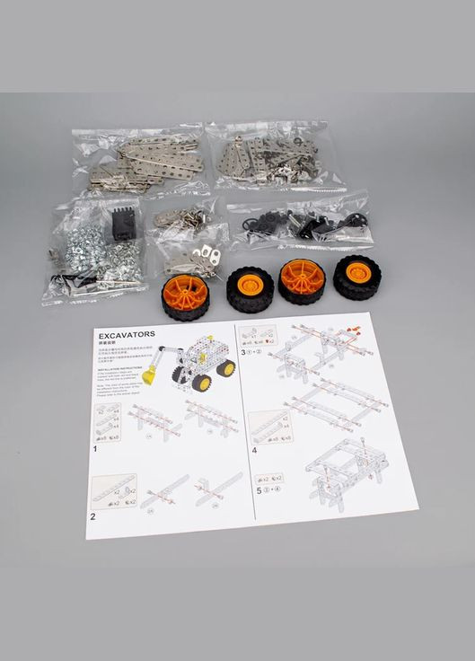 Конструктор металлический Экскаватор 1003 DIY 406 предметов No Brand (342369252)