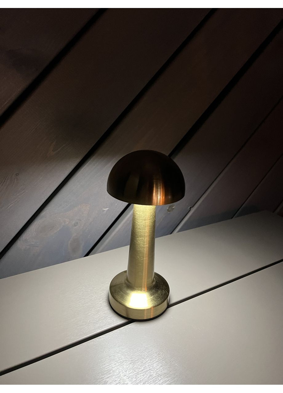 Настільна бронзова лампа "Грибочок" для бара/кафе/ресторана (795-LTA11 GOLD) No Brand (370071744)