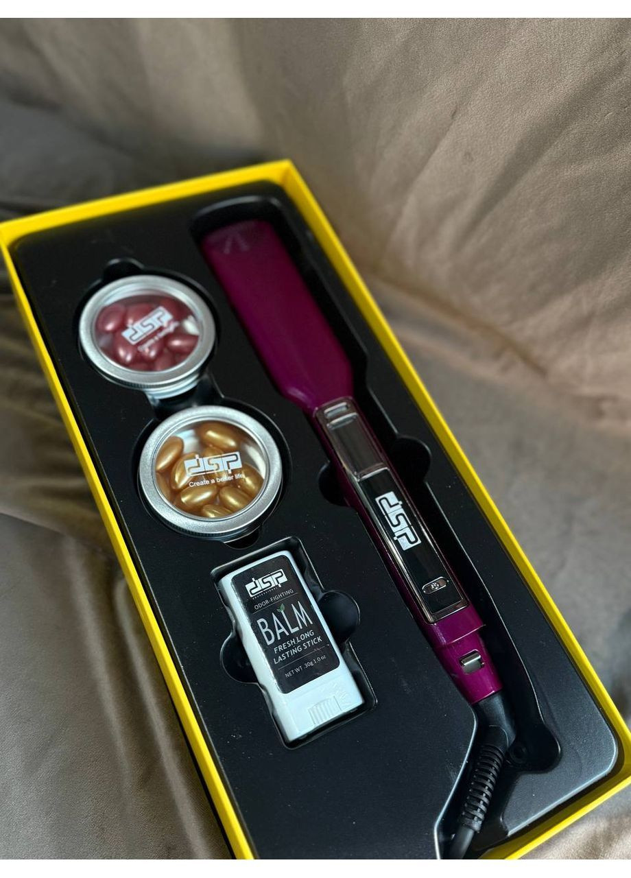 Плойка для волос 10224-P выравниватель до 230 градусов Розовый DSP (362347126)