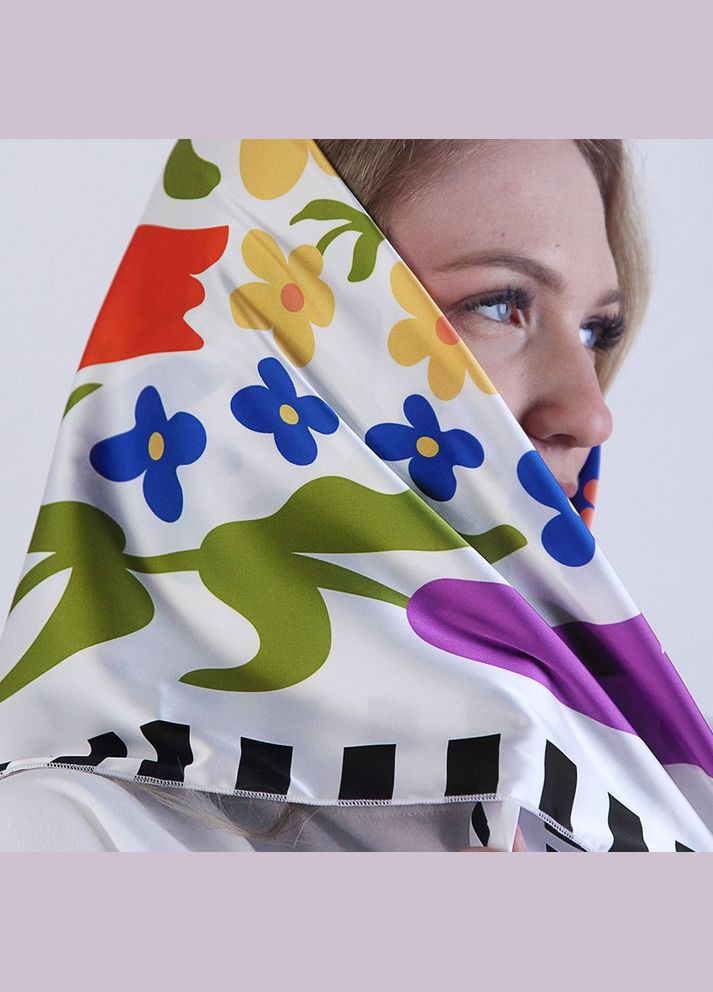 Женский платок с принтом Акварель Presentville 6843 (325402150)