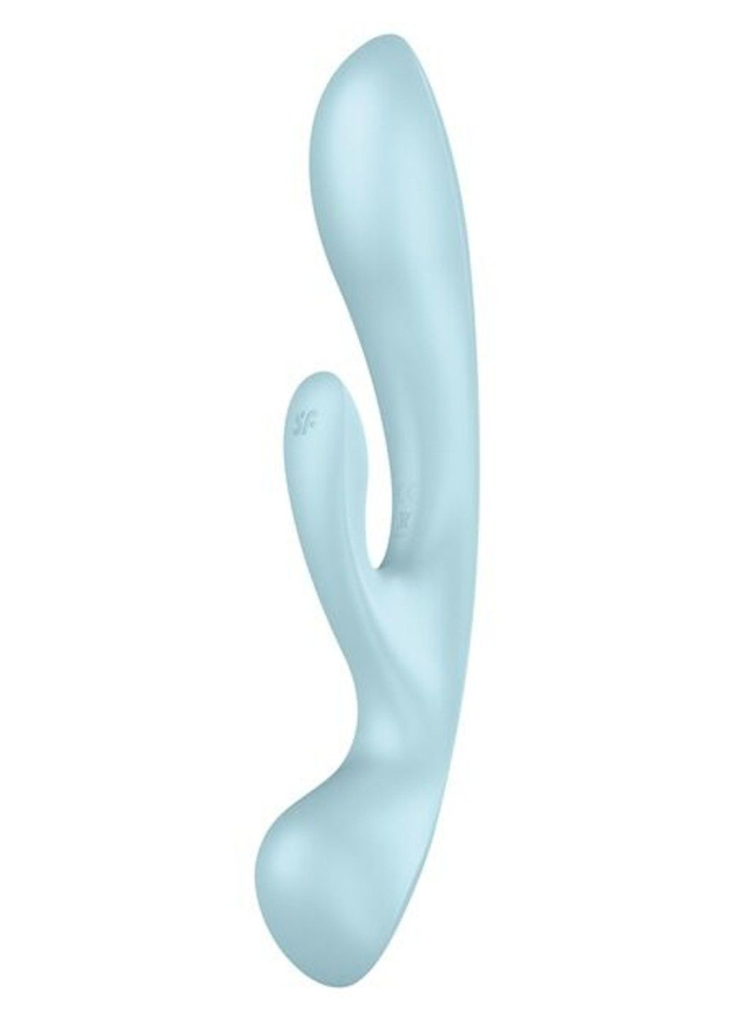 Двухсторонний вибратор-кролик Triple Oh Light Blue, 3 мотора, рукоятка-массажер Satisfyer (316163642)