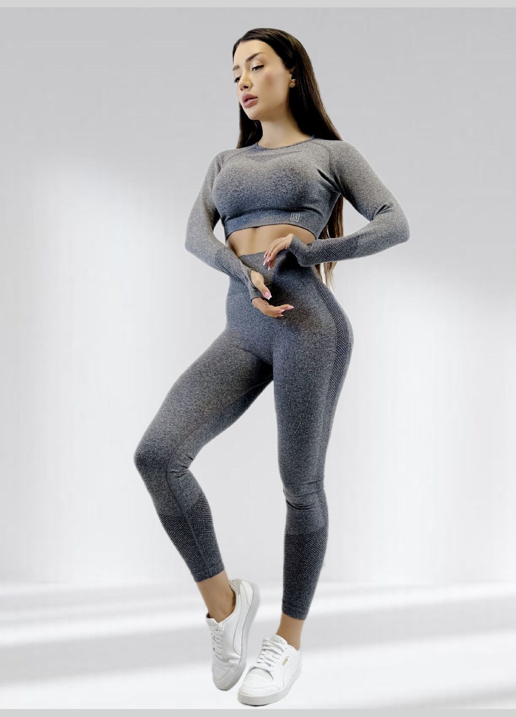 Костюм для фітнесу жіночий лосини пуш ап та топ LILAFIT (307923244)