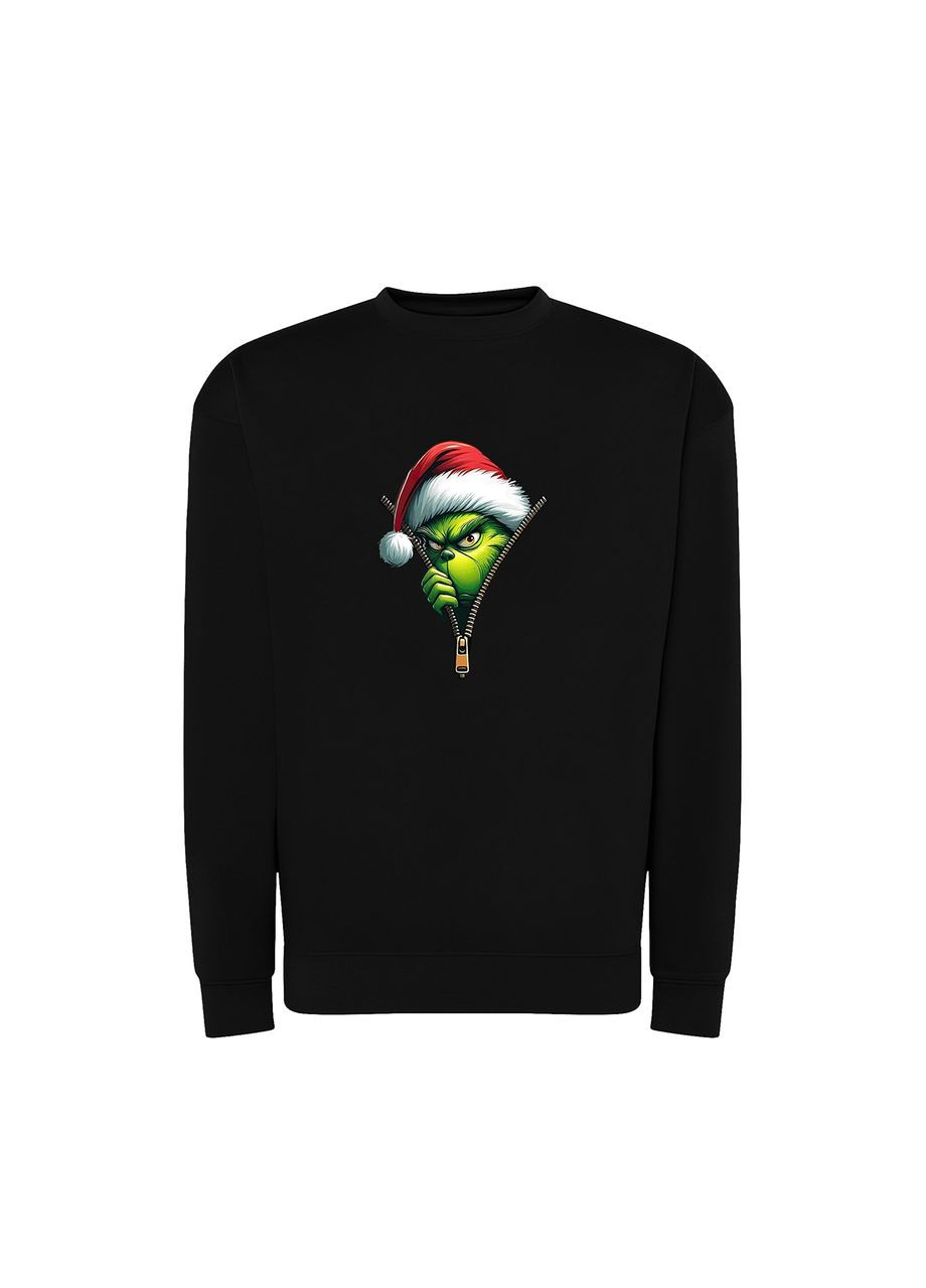 Чорний новорічний світшот з принтом "ховаюсь від санти". the grinch (10411442842) ТiШОТКА (368570958)