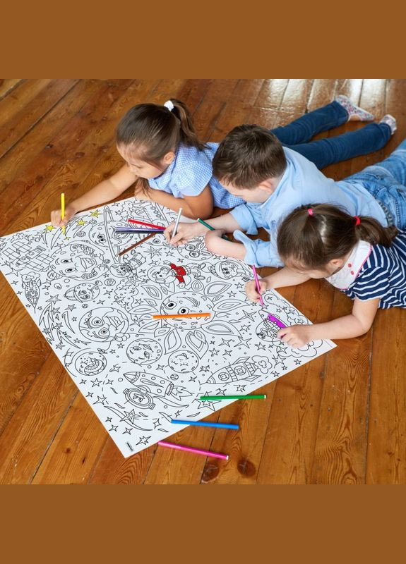 Плакат-велика розмальовка Космос Україна (331164852)