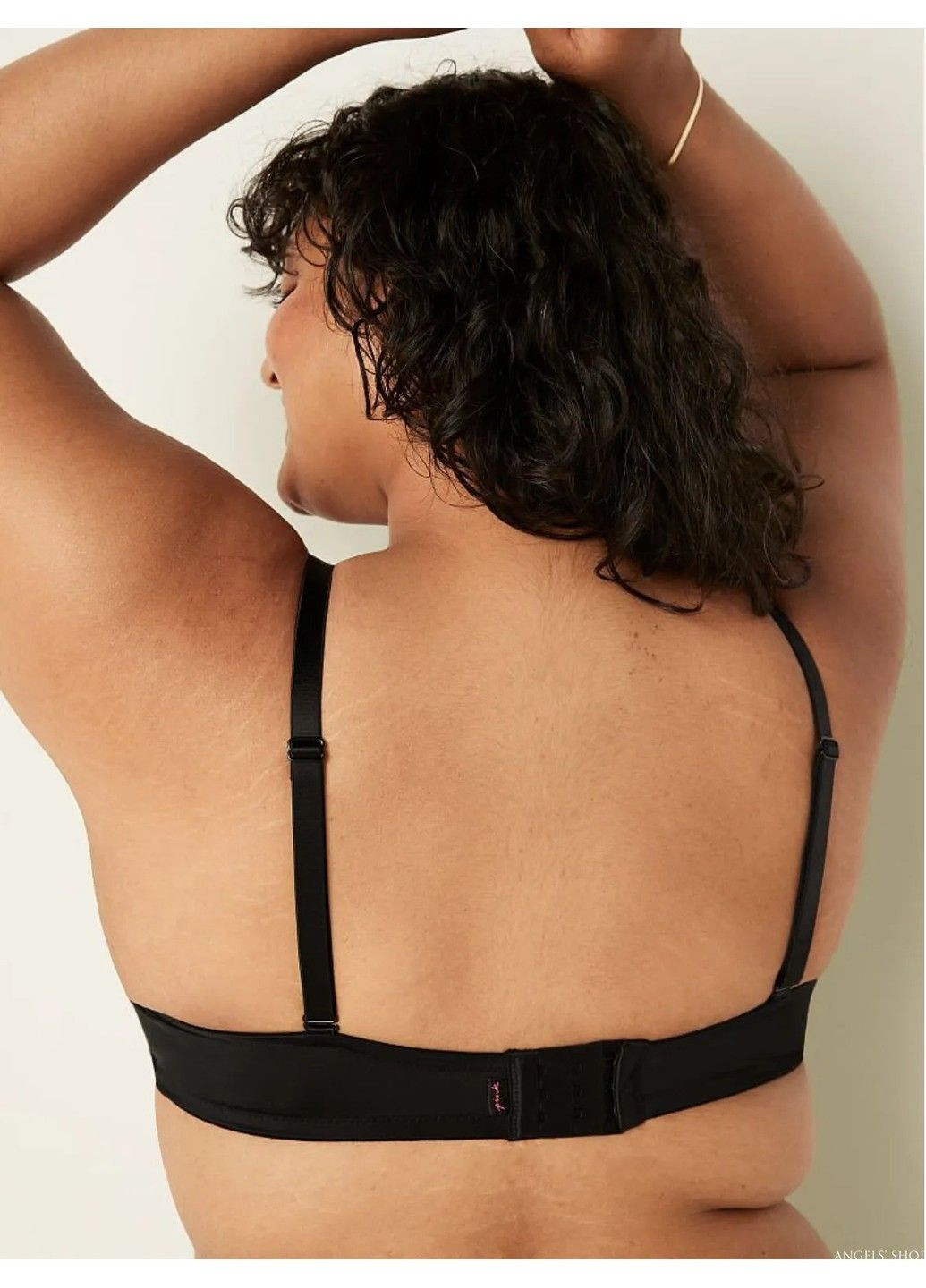 Чёрный бюстгальтер pink wear everywhere super push-up black Victoria's Secret