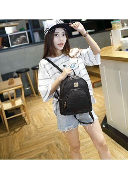 Женский мини рюкзак из искусственной кожи городской рюкзак для повседневного использования с змеиным принтом ProDobro (364190259)