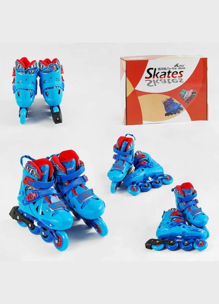 Роликовые коньки "Flying Eagle". Размер 34-37, светящиеся PU колёса. Blue (141123) No Brand (379089180)