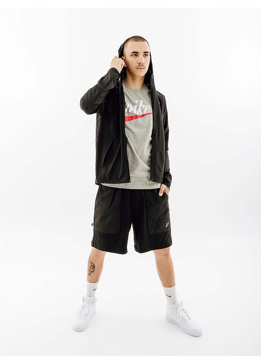 Сіра чоловіча футболка m nsw tee futura 2 сірий Nike