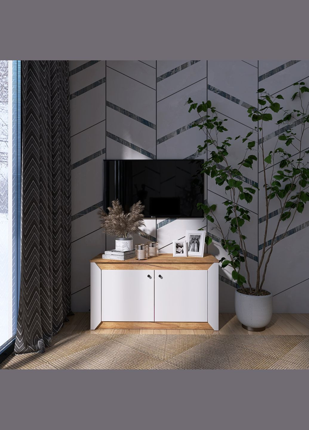 Тумба 2-х дверна закрита Нордік-980 98х38х53 см (EVR-5525) Еверест (311685663)