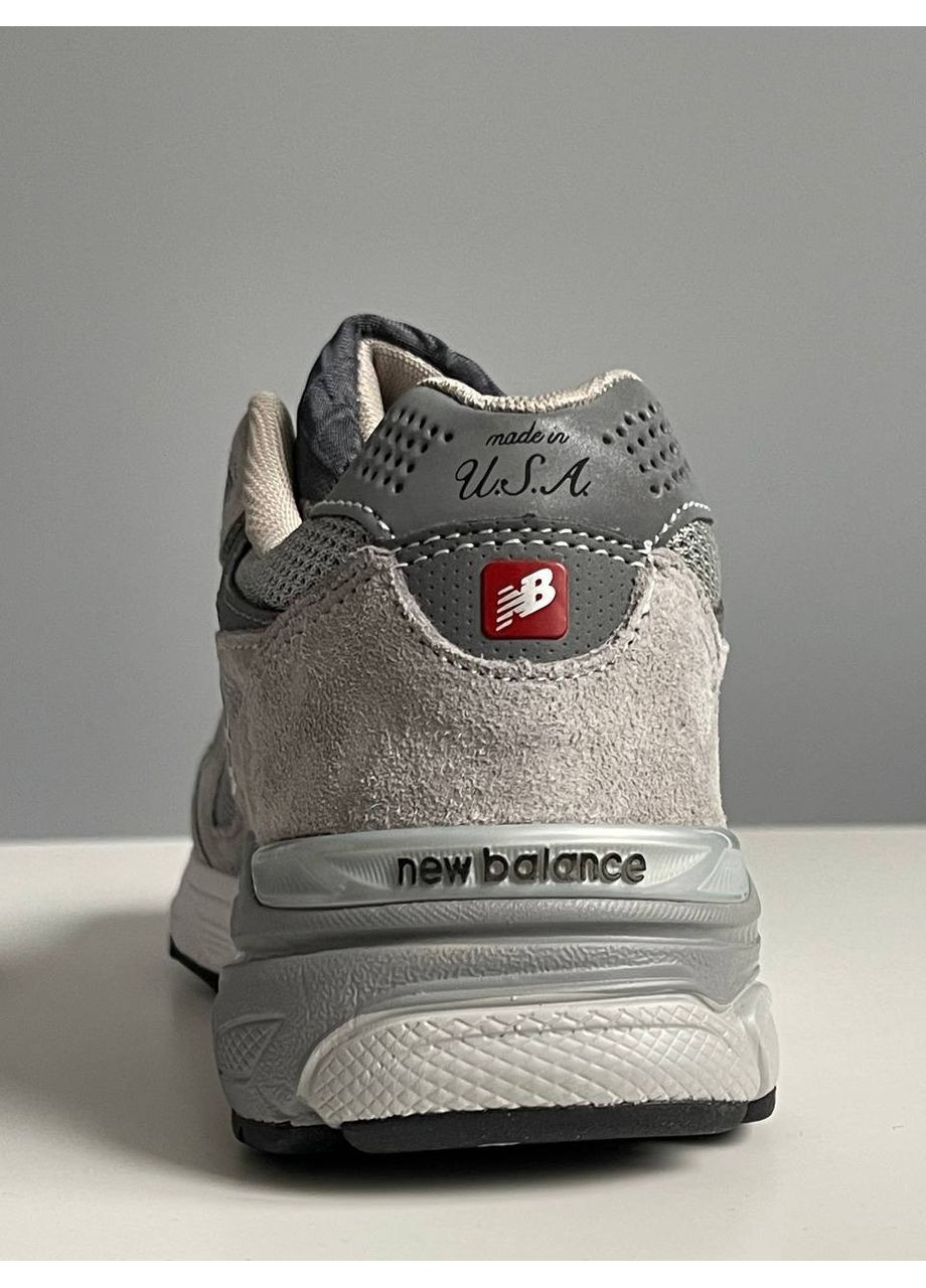 Сірі Осінні кросівки чоловічі і жіночі new balance 990 grey green | нью беланс 990 сірі No Brand