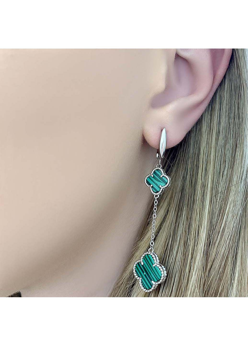 Серебряные серьги с малахитом (2099017) Silver Breeze (317355713)