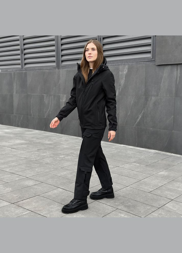 Чорна демісезонна куртка matrix жіноча чорний Pobedov