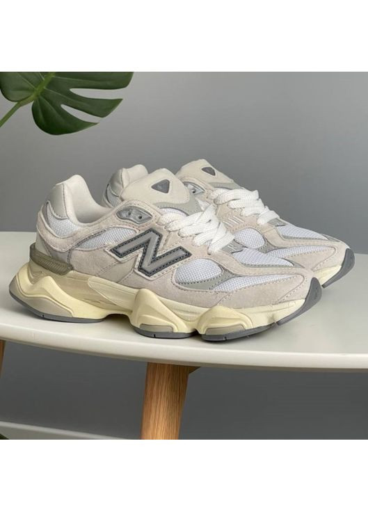 Кроссовки женские и мужские New Balance 9060 Sea Salt | Нью Беланс 9060 серые No Brand серые демисезоны (361155258)