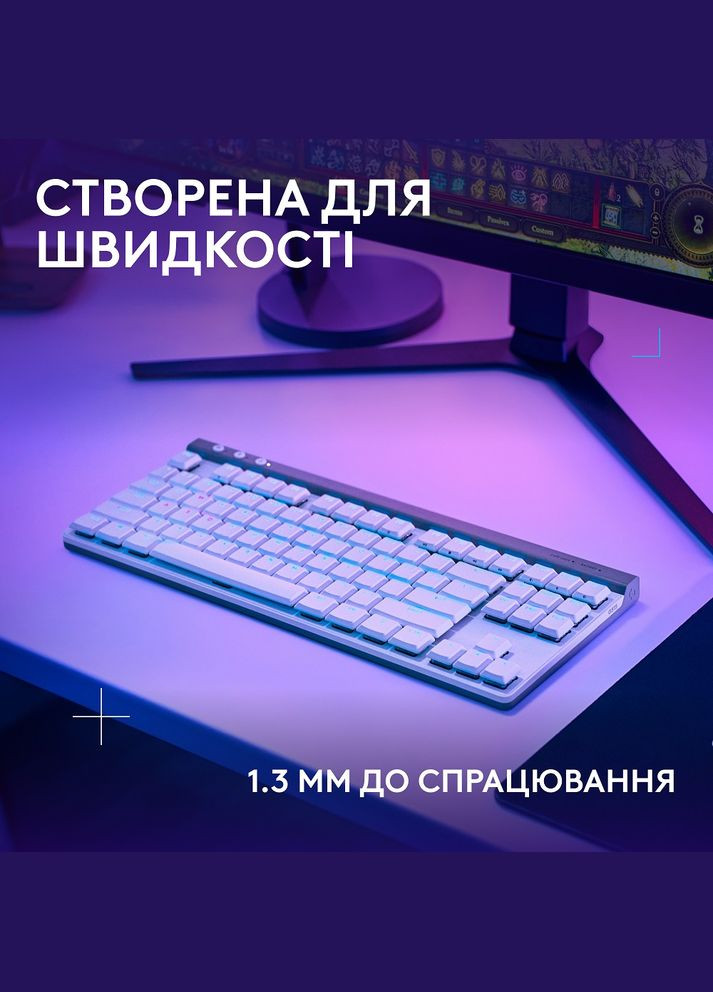 Клавиатура G515 LIGHTSPEED TKL Wireless Gaming White (920-012539) (6998421) Logitech (317558247)