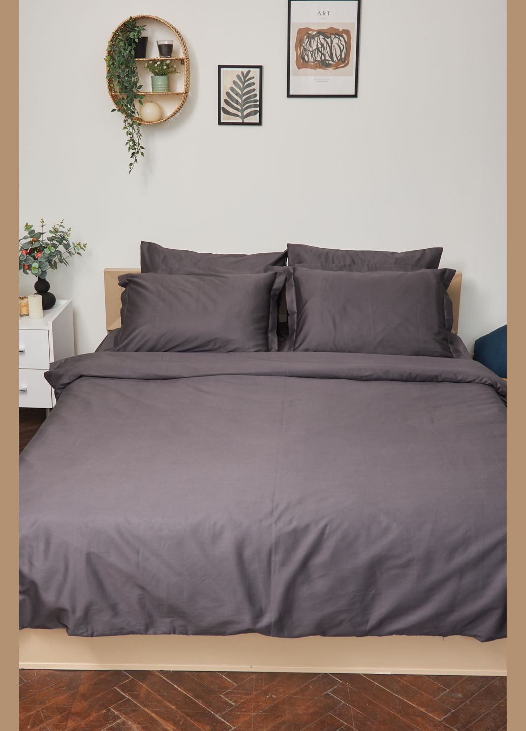 Комплект постельного белья двуспальный 175х210 наволочки 4х70х70 Satin Premium (MS-820000394) Moon&Star Rain Cloud (284416530)