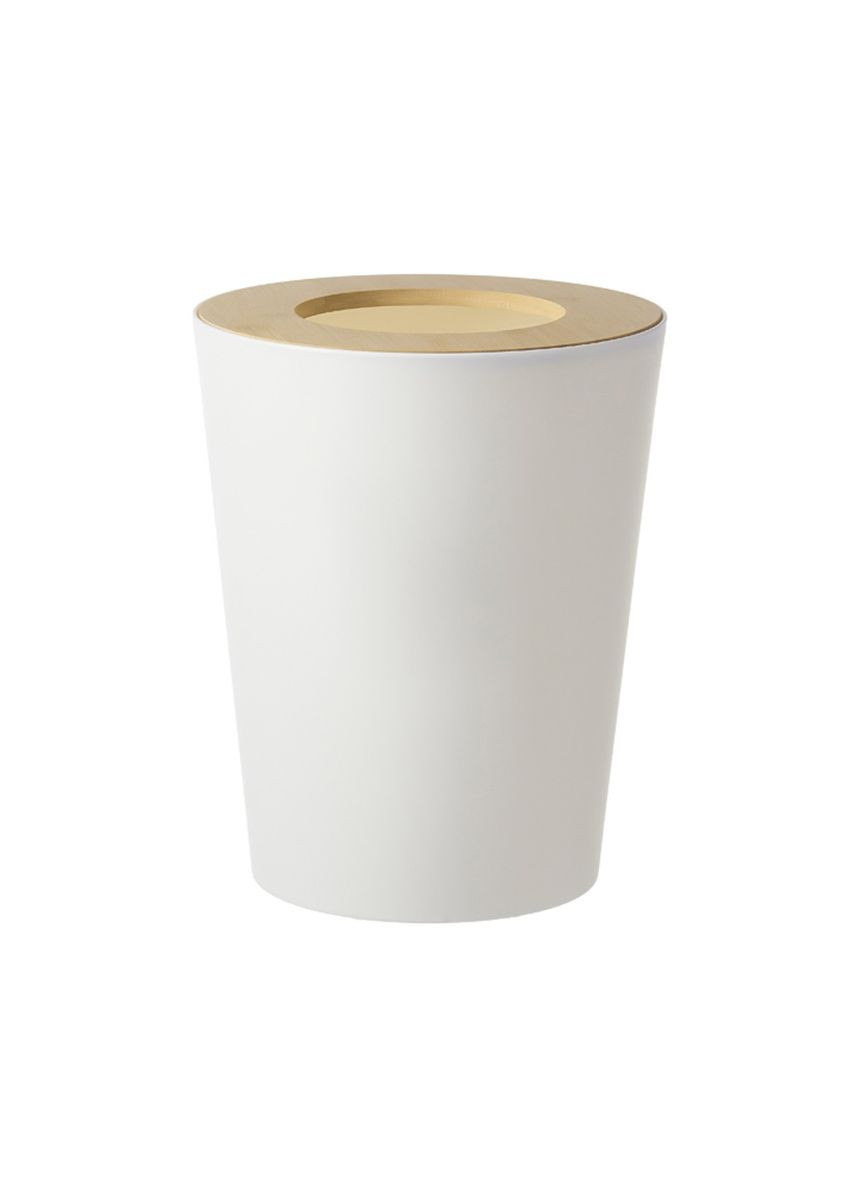 Відро для сміття MVM MY HOME Scandinavia 9 л Білий/дерево (BIN-20 9L WHITE/WOOD) МВМ (365280794)